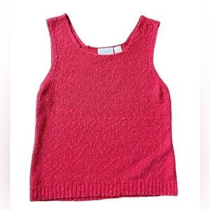 liz clairborne textures knit tank hot pink
